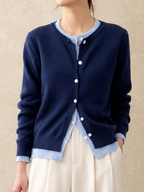 Delphine - Contrast Trim Cardigan