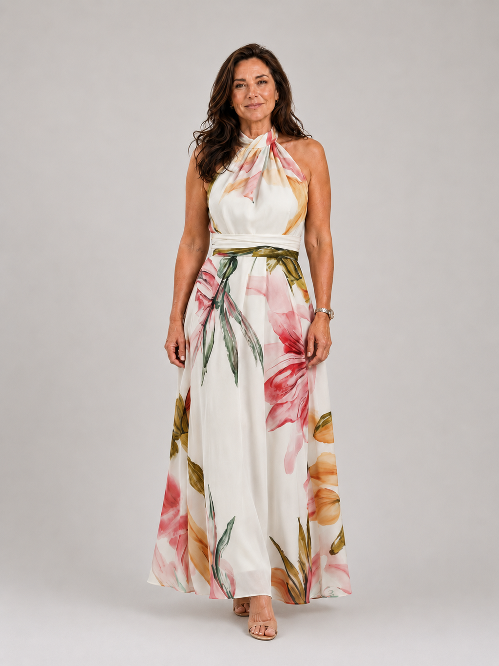 Amiel | Light Floral Maxi Dress