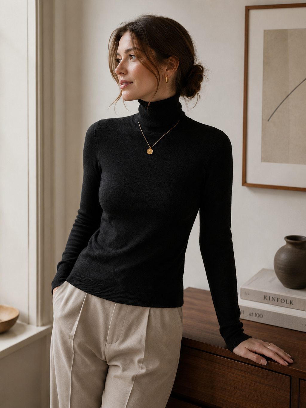 Audrey Classic Turtleneck Sweater