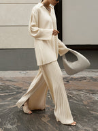 Bella - Oversized Pleated Two-Piece Lounge Set