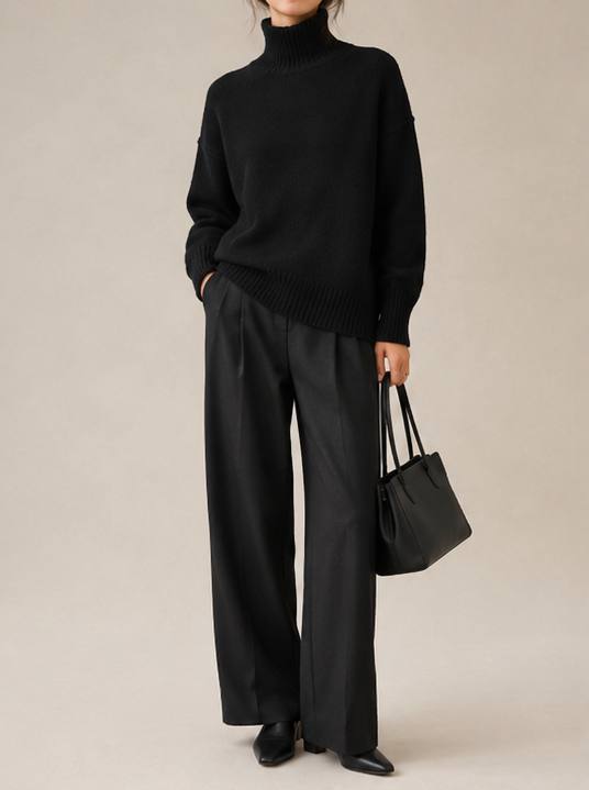 Camille Relaxed Turtleneck Sweater
