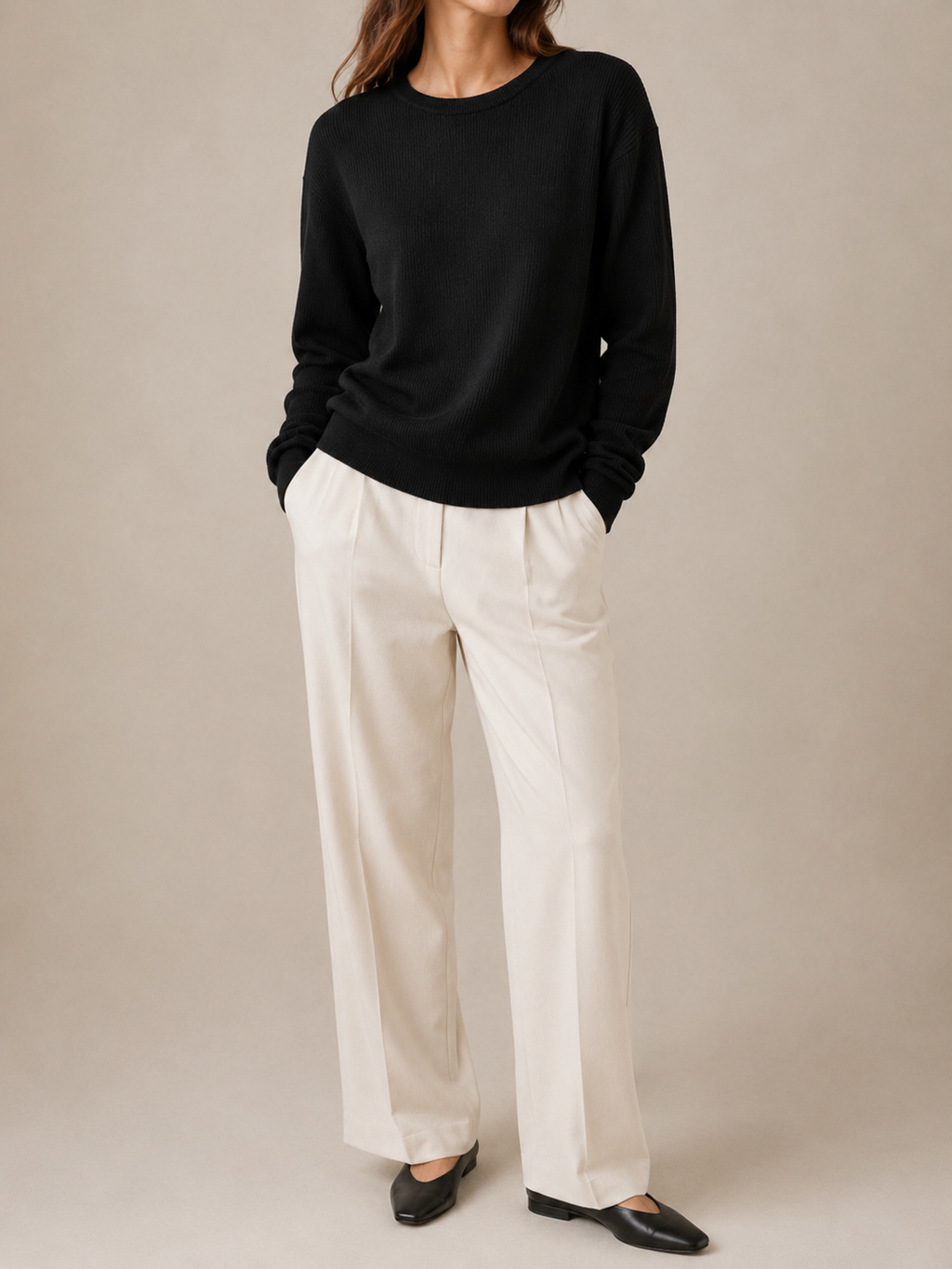 Harlow Textured Crewneck Sweater