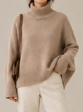 Camille Relaxed Turtleneck Sweater