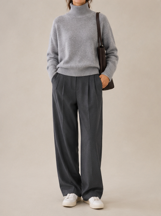 Camille Relaxed Turtleneck Sweater