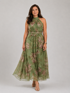 Mirelle | Gathered Halter Midi Dress