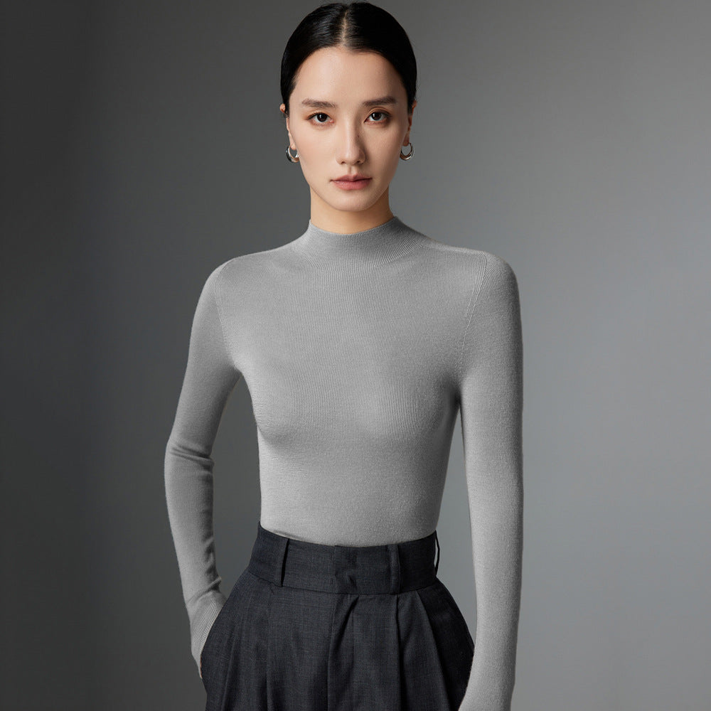 Margot Mock Neck Knit Sweater