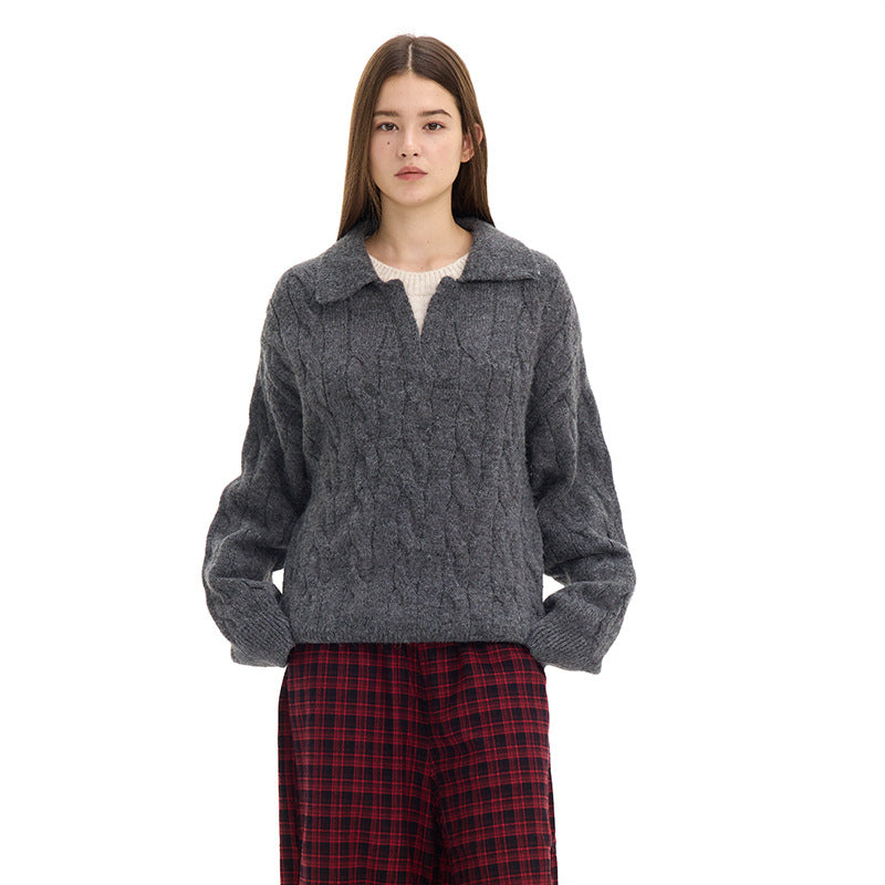 Rowan Cable Knit Collared Sweater