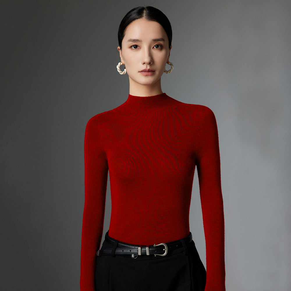 Margot Mock Neck Knit Sweater