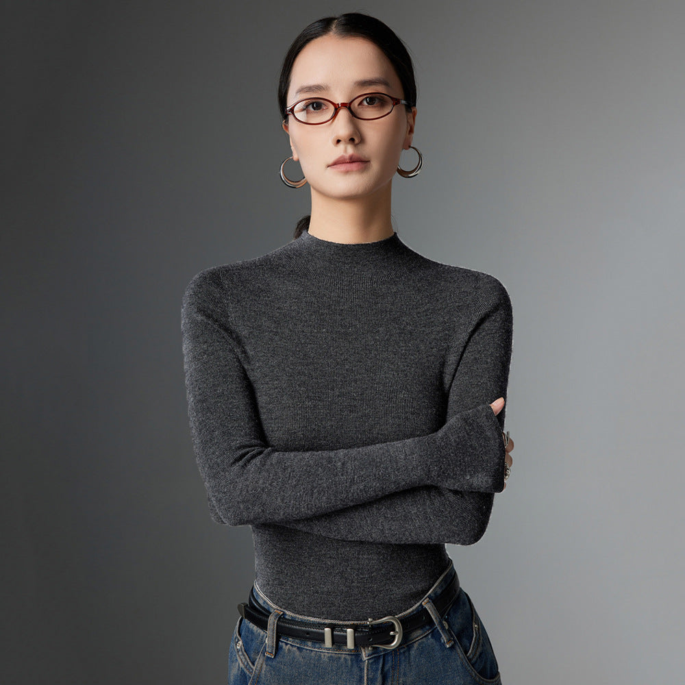 Margot Mock Neck Knit Sweater