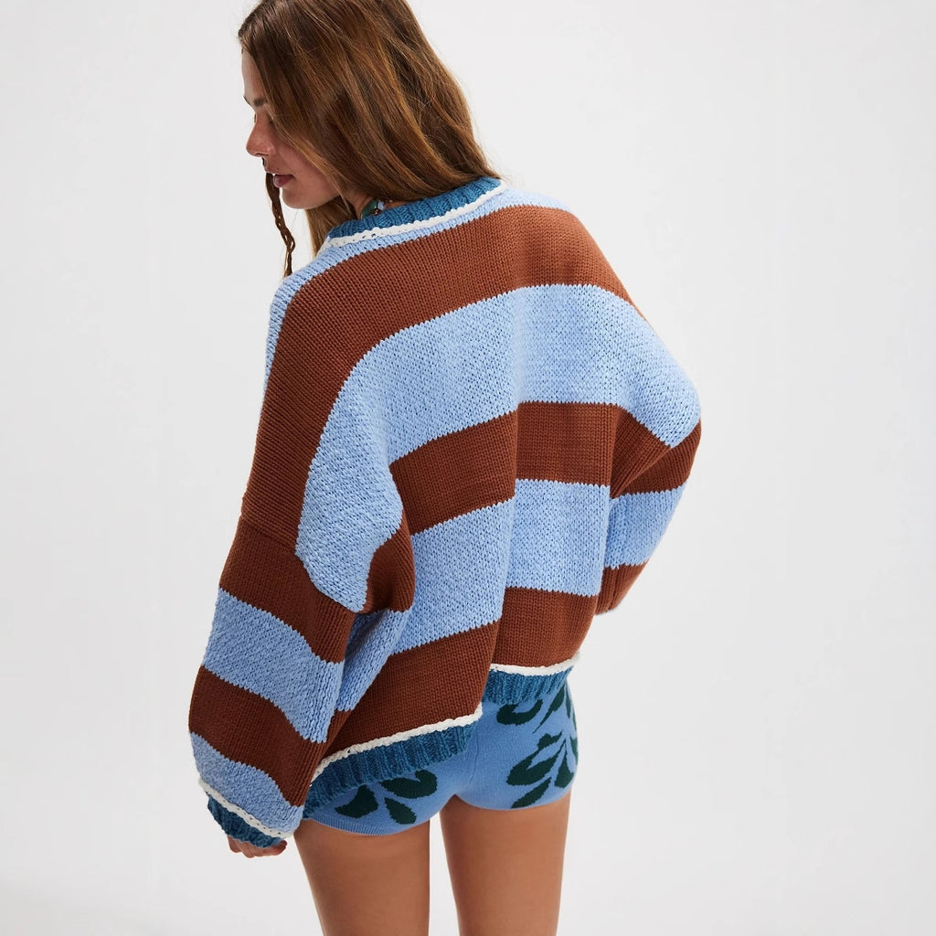 Sunny Days Striped Knit Sweater