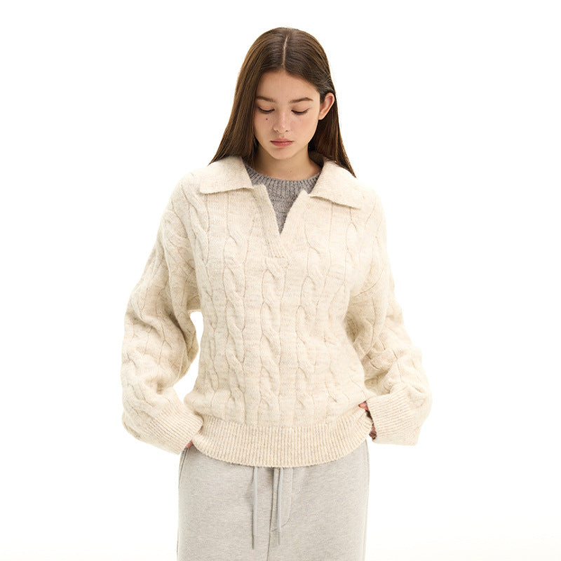 Rowan Cable Knit Collared Sweater