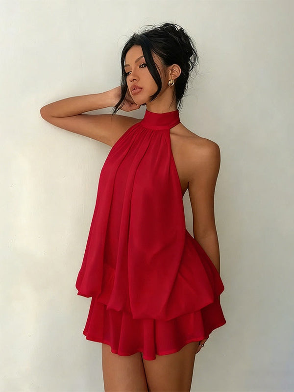 Lightweight And Flowy Wrap-around Layered Mini Dress – Harper Vale