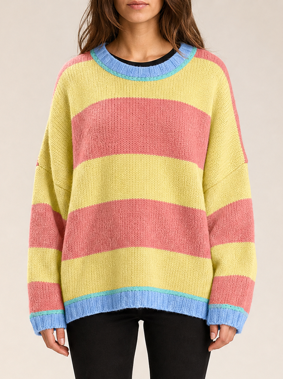 Sunny Days Striped Knit Sweater