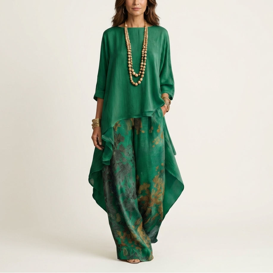 Cariola | Two-Piece Set with Asymmetric Tunic