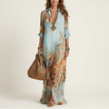 Lanie | Silk Maxi Shirt Dress
