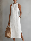 Jimena | Relaxed Mandarin Collar Midi Dress